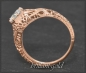 Preview: Diamant Ring 585 Rotgold 0,94ct, Jugendstil Design